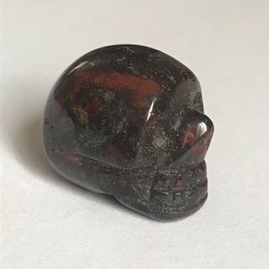 Bloodstone Skull Carving
